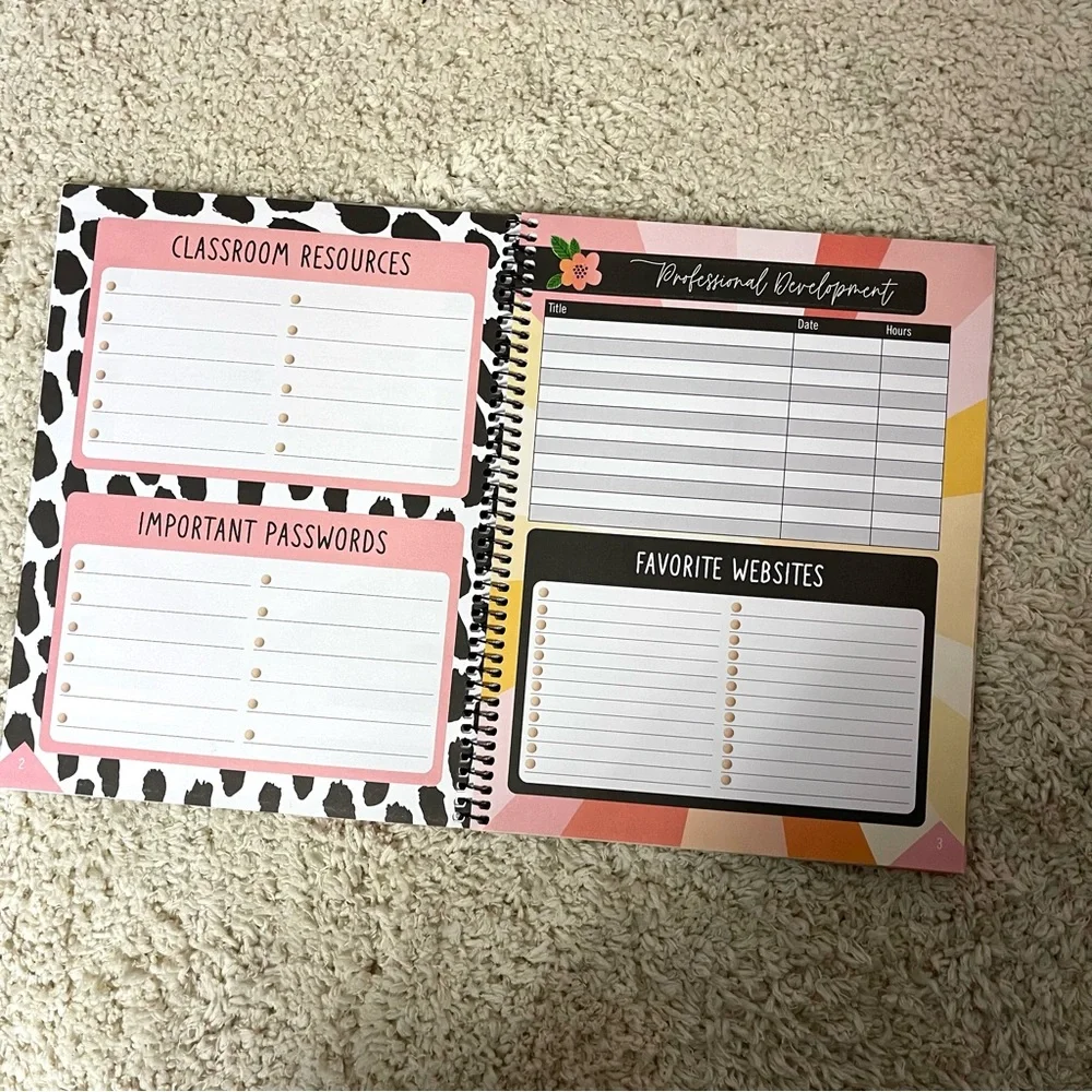 Animal Print Teacher Planner